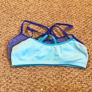 Two set of girls sports bras